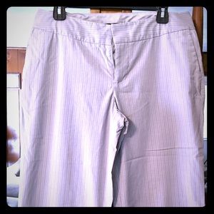 Gray pinstriped Capri dress pants
